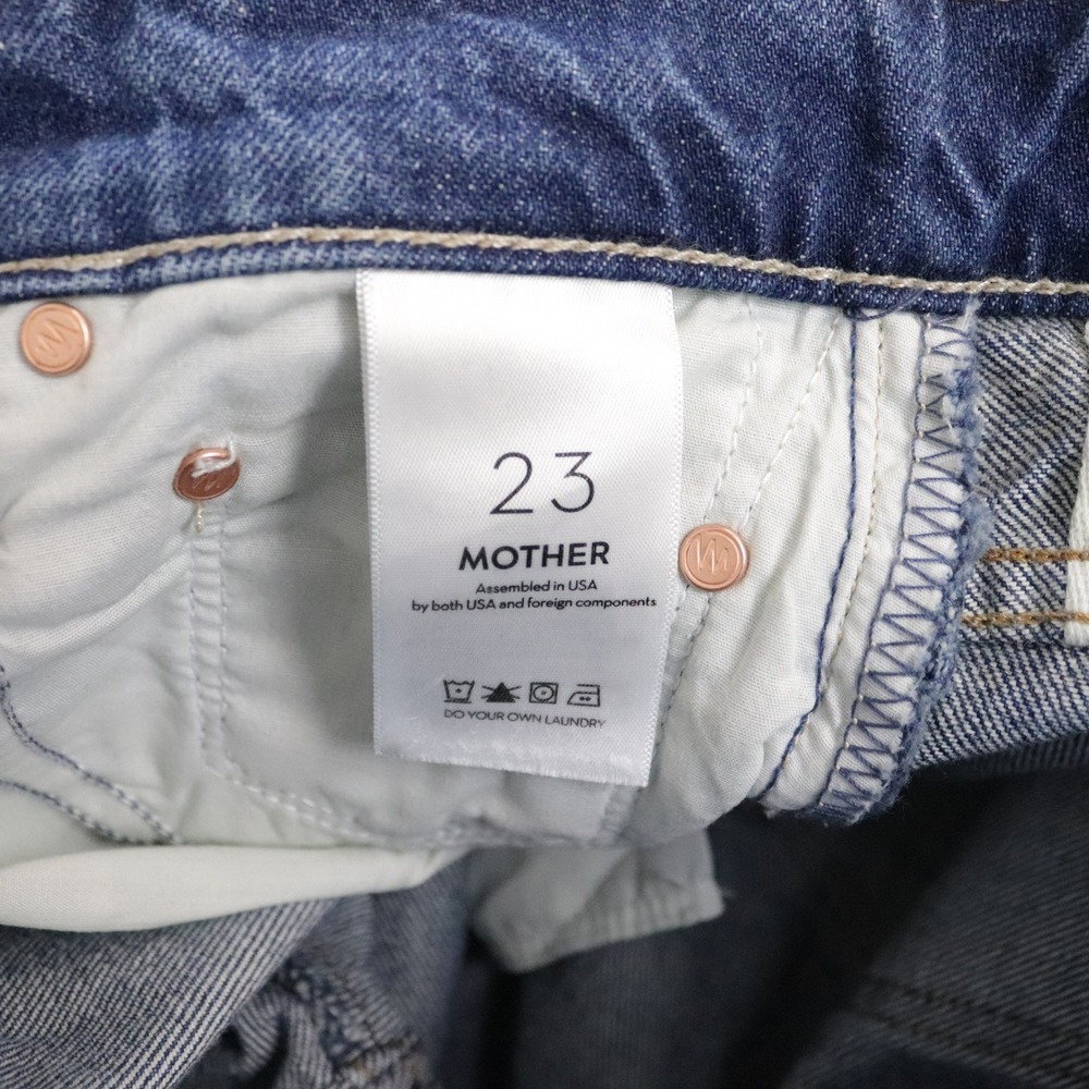 Mother Lil Rerun Zip Sneak Jeans Field Of Flowers High Rise Wide Leg‎ 23 - Picture 11 of 13